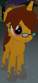 Glasses being worn by a pony