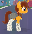 The Bunny Socks equipped on a pony (the front socks currently use the same model as the Kitty Socks)
