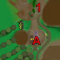 Locations in Sweet Apple Orchard for the quest Good Egg