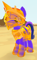 A player wearing a full set of Elementium Armor