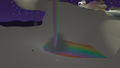 Another area where Rainbow Ink can be mined near the bottom of the rainbow waterfall. This area is much easier for earth ponies to access.