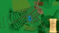 Map of Sweet Apple Orchard with NPCs, landmarks, and warp points (approximate locations).